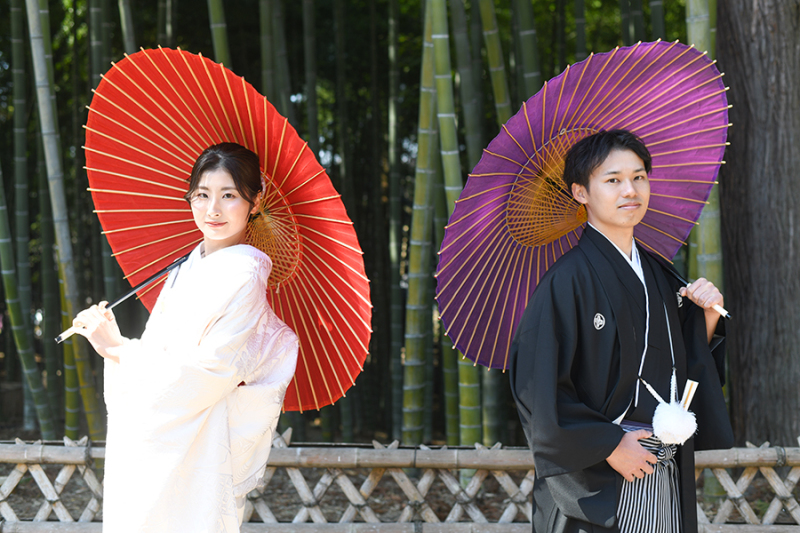 偕楽園竹林にて