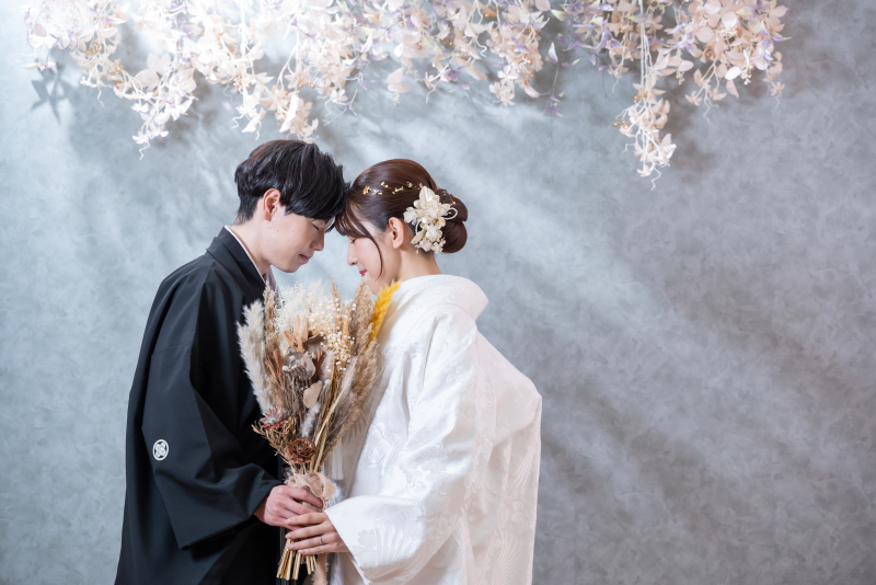 グレーフラワー背景