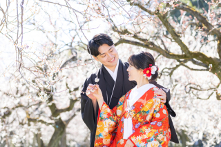 3月＊偕楽園＊和装ロケーション色打掛＊快晴♪
