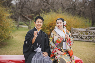 11月＊偕楽園/スタジオでロケーション撮影＊快晴-色打掛/白無垢♪