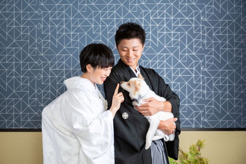 和装スタジオプラン＊白無垢＊ペットもご一緒に♪