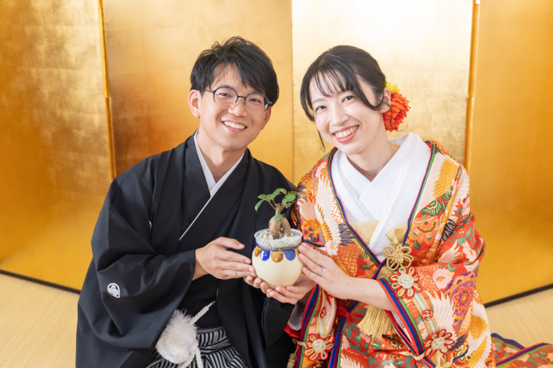 スタジオ背景：金屛風