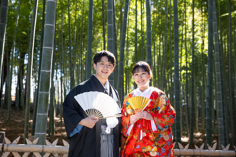 偕楽園竹林にて