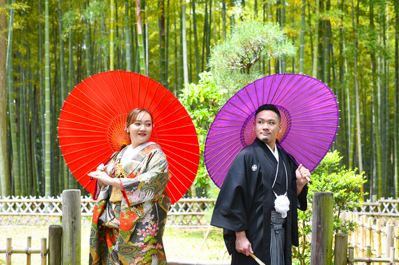 偕楽園竹林にて