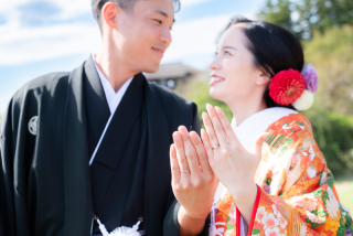 10月＊偕楽園でロケーション撮影＊快晴！-色打掛♪家族写真も！