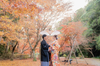 12月＊偕楽園＊ロケーション撮影＊晴れ-色打掛♪