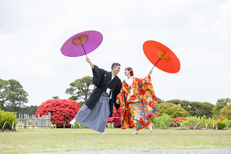 偕楽園見晴らし広場にて