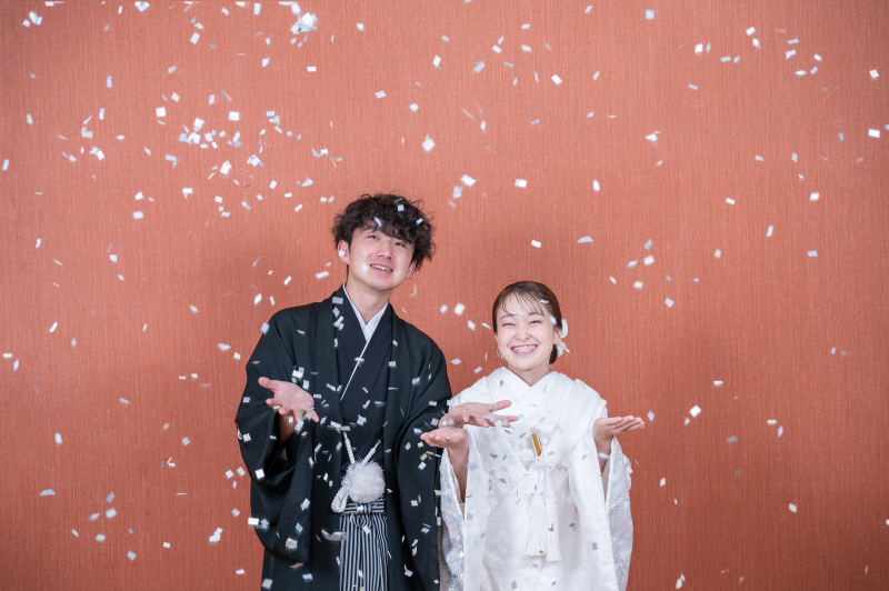 スタジオ背景：オレンジバック