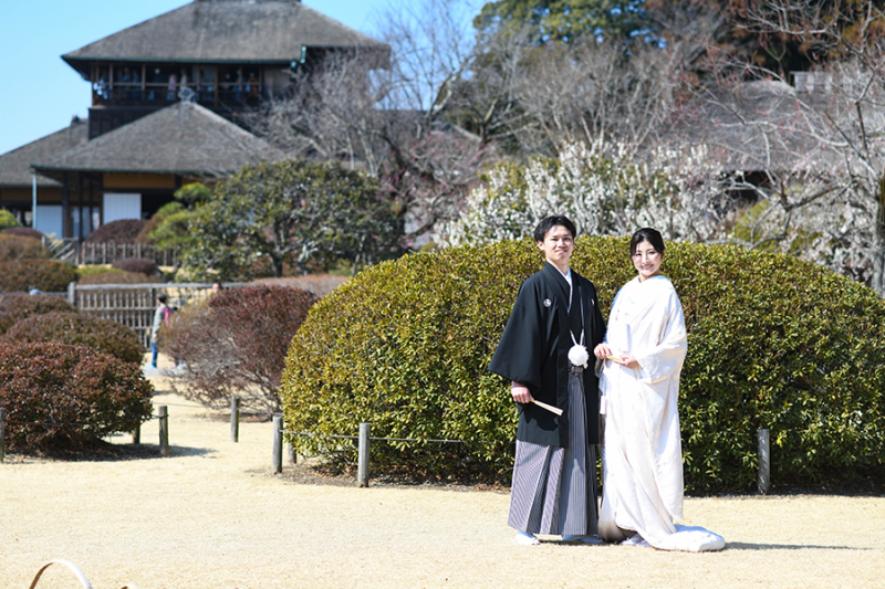 偕楽園好文亭前にて