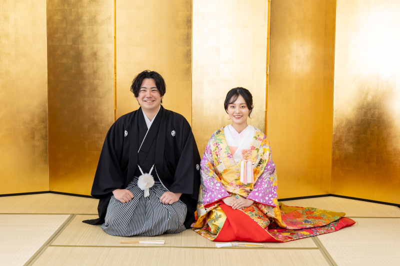 スタジオ背景：金屛風