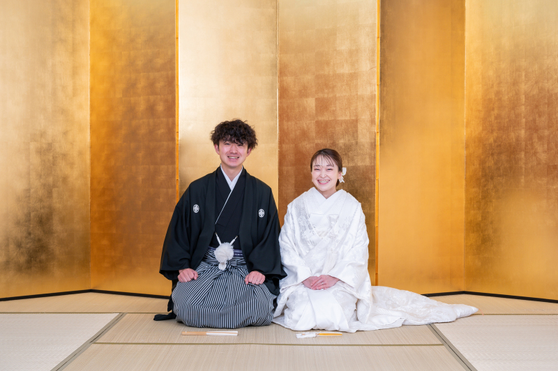 スタジオ背景：金屏風