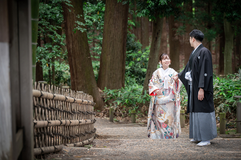 偕楽園竹林にて