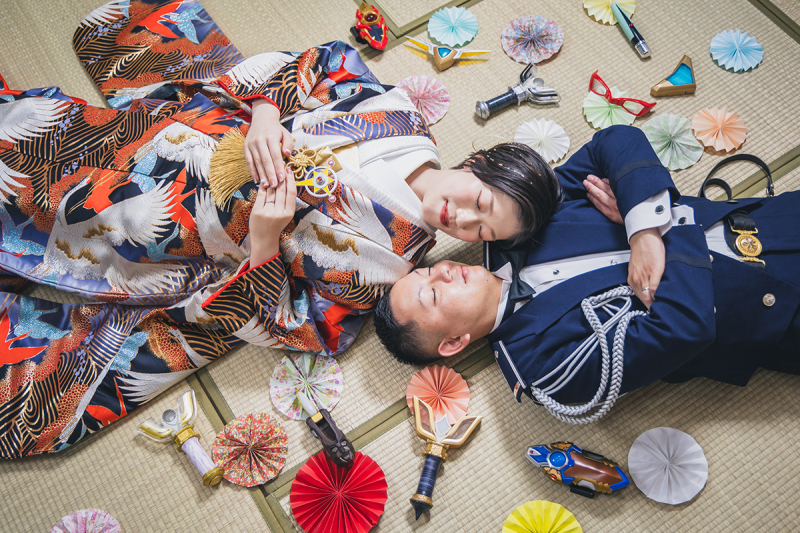 スタジオ背景：金屛風