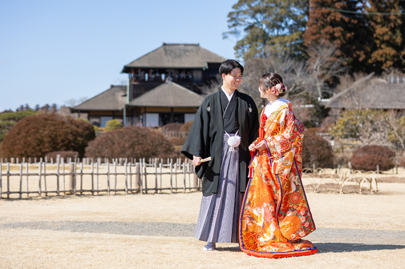 偕楽園好文亭前にて