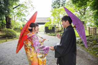 8月＊偕楽園/常磐神社でロケーション撮影＊快晴！-色打掛/白無垢♪
