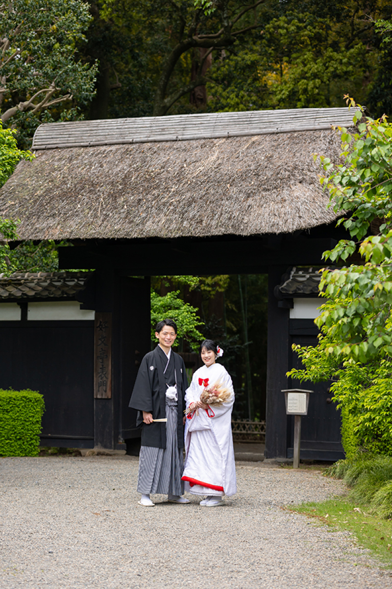 偕楽園表門にて