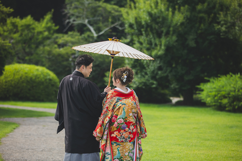 7月*偕楽園*快晴!-色打掛/白無垢♪