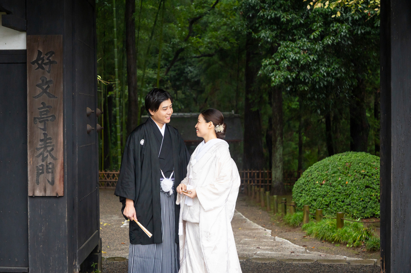 偕楽園表門にて