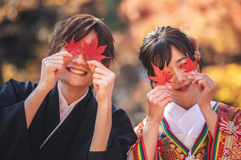 12月＊偕楽園＊ロケーション撮影＊晴れ-色打掛＆白無垢♪