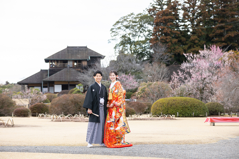 偕楽園広場にて