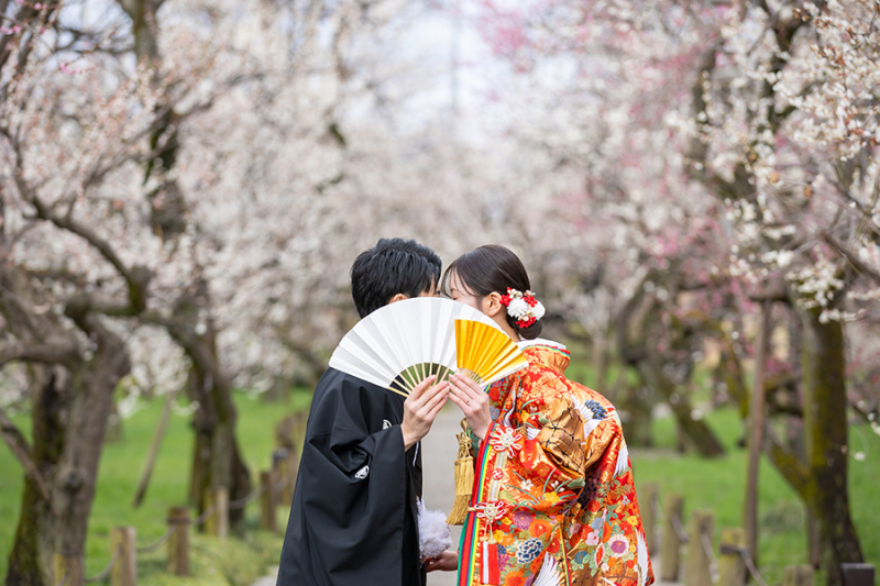 偕楽園梅林にて