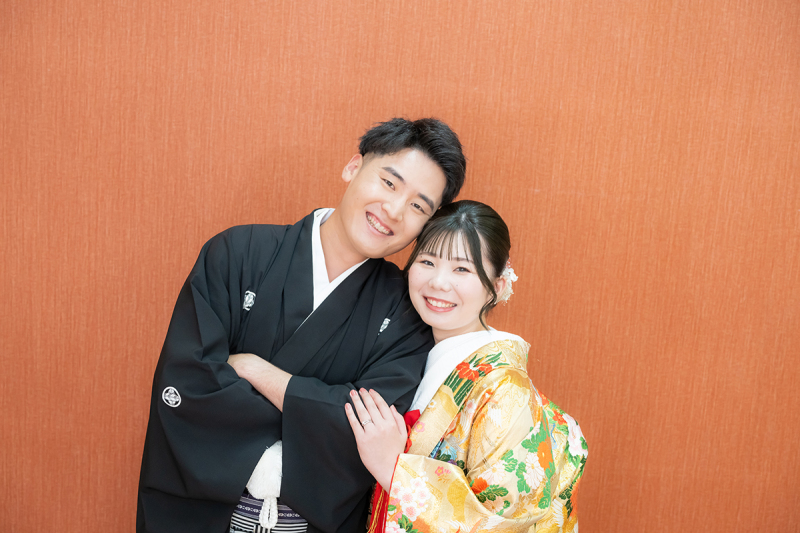 スタジオ背景：オレンジバック