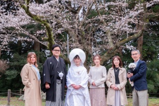 (4月)＊偕楽園＊桜が咲き始める頃ロケーション撮影1着＊白無垢/ご家族様と
