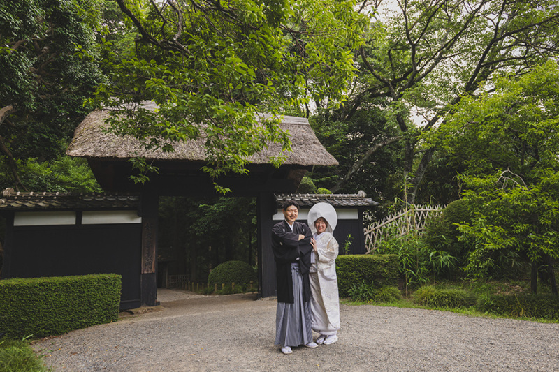 偕楽園表門にて