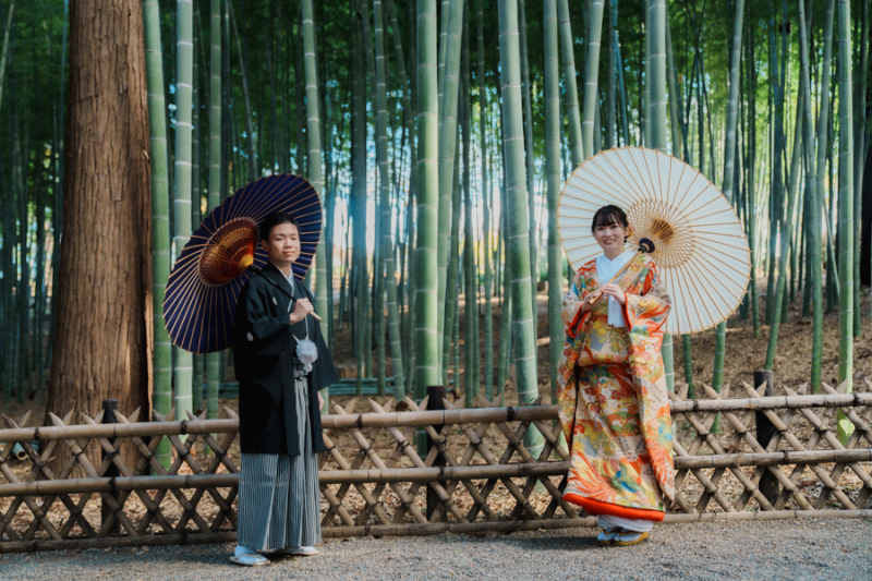 偕楽園竹林にて