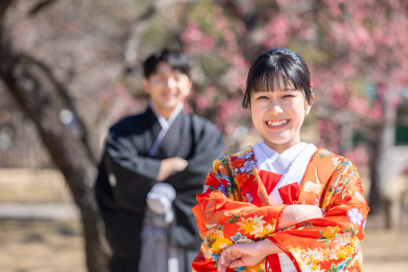 偕楽園梅林にて