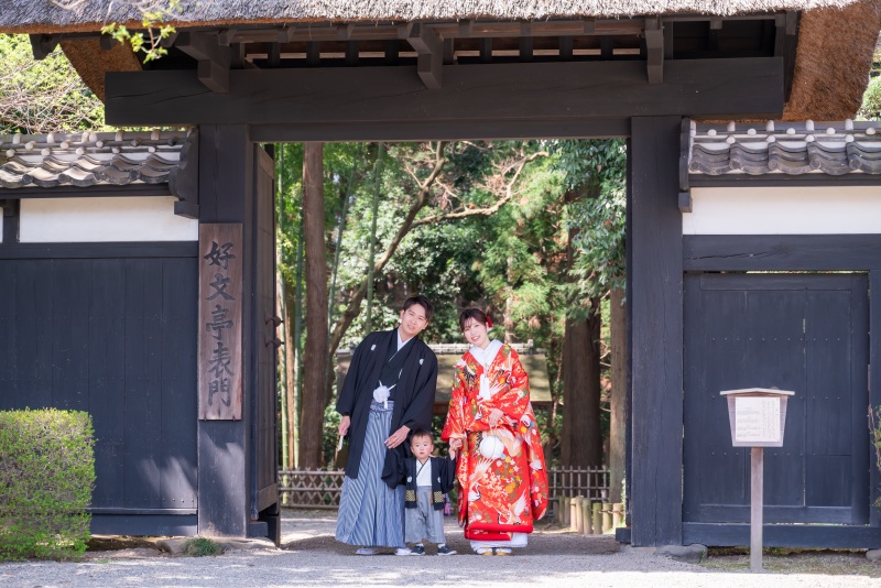 偕楽園表門にて