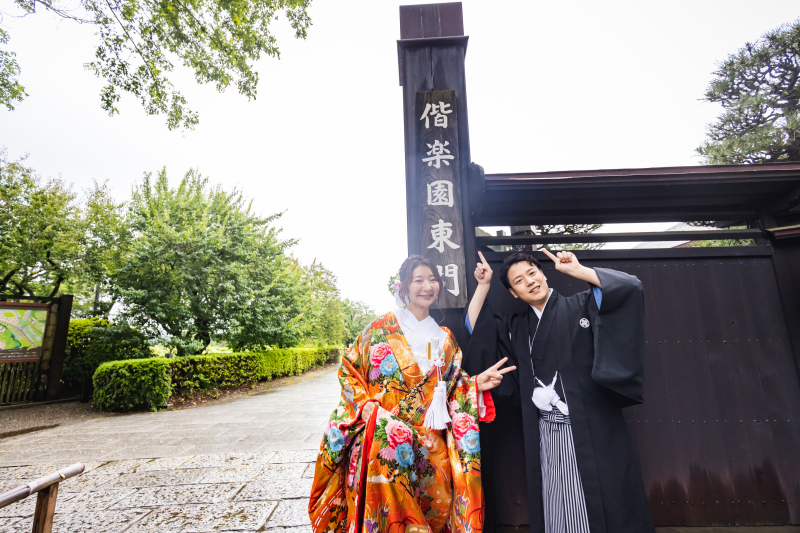 偕楽園 東門から撮影スタートです!!