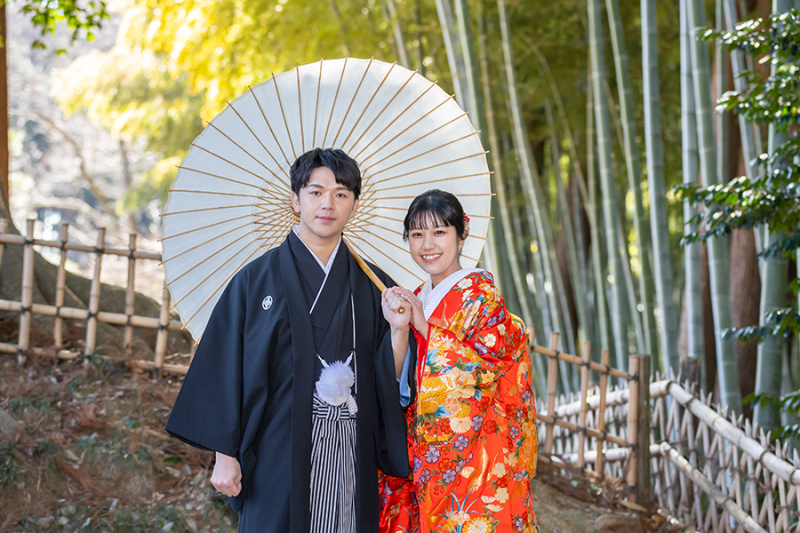 偕楽園表門にて