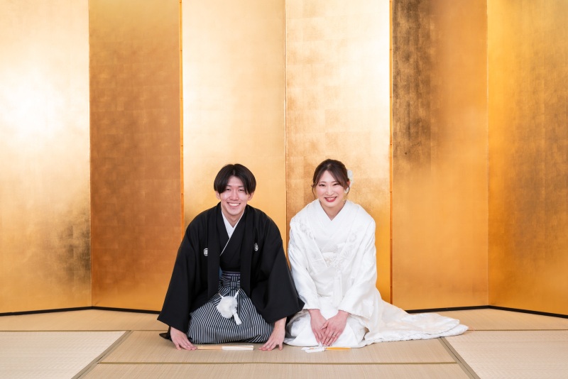 お色直しでスタジオ撮影開始♪