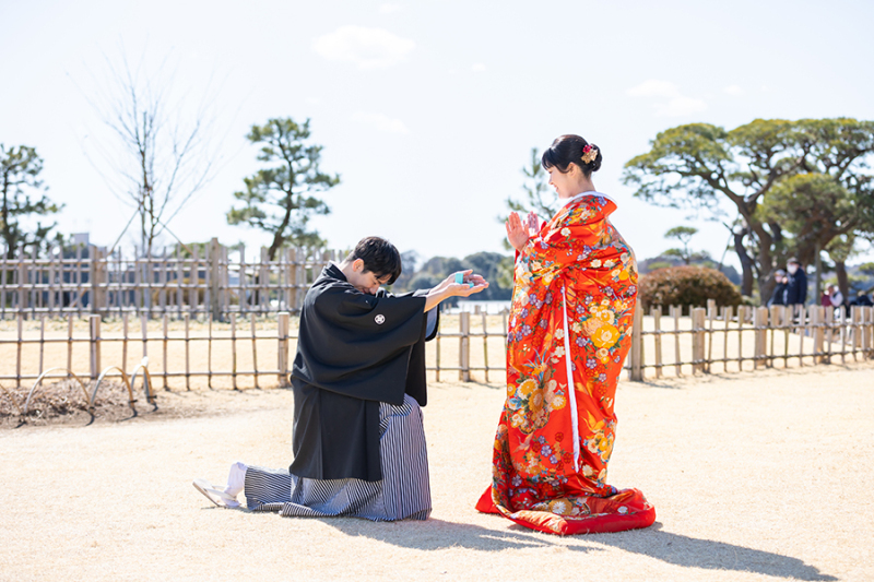 偕楽園広場にて