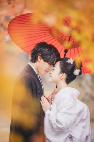 華雅苑[KAGAEN] 水戸店_和装ロケ【偕楽園】紅葉