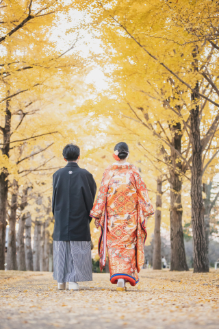 華雅苑[KAGAEN] 水戸店_和装ロケ【偕楽園】紅葉