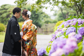 華雅苑[KAGAEN] 水戸店_和装ロケ【偕楽園】紫陽花 / AJISAI