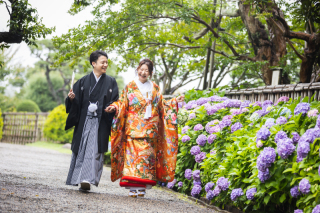 華雅苑[KAGAEN] 水戸店_和装ロケ【偕楽園】紫陽花 / AJISAI