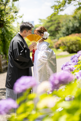 華雅苑[KAGAEN] 水戸店_和装ロケ【偕楽園】紫陽花 / AJISAI