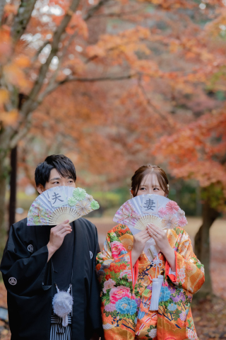 華雅苑[KAGAEN] 水戸店_和装ロケ【偕楽園】紅葉
