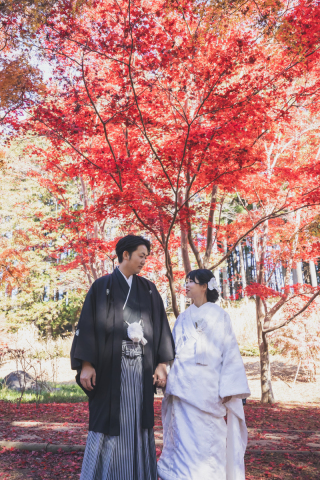 華雅苑[KAGAEN] 水戸店_和装ロケ【偕楽園】紅葉