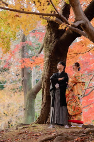 華雅苑[KAGAEN] 水戸店_和装ロケ【偕楽園】紅葉