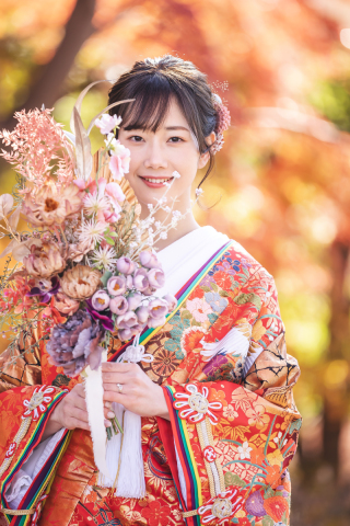 華雅苑[KAGAEN] 水戸店_和装ロケ【偕楽園】紅葉