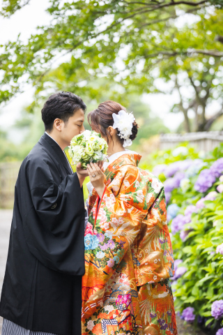 華雅苑[KAGAEN] 水戸店_和装ロケ【偕楽園】紫陽花 / AJISAI