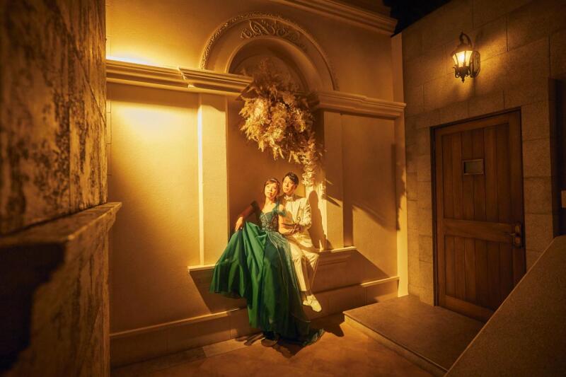 アラビアンな照明のブース