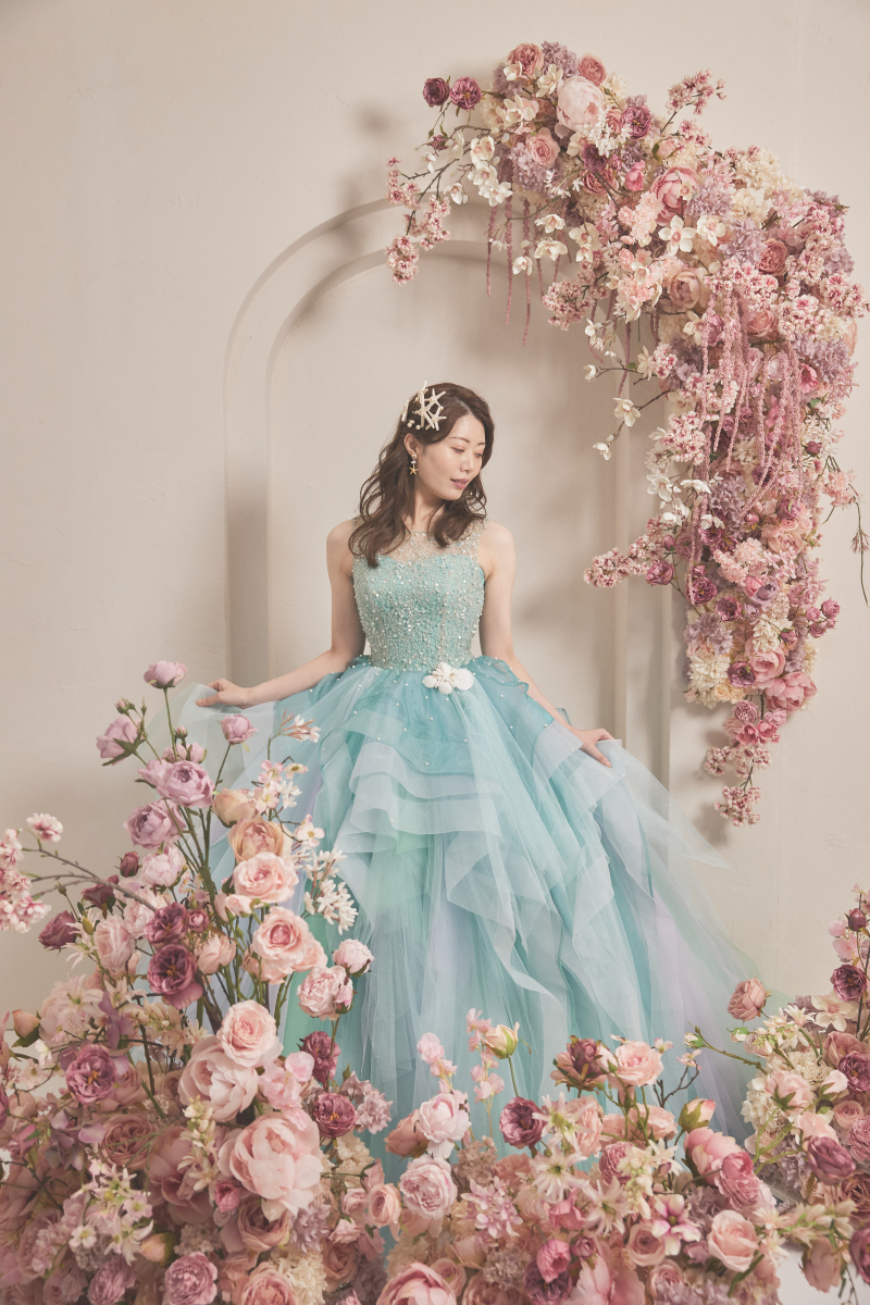 ピンクフラワーのブースで可愛らしく♡