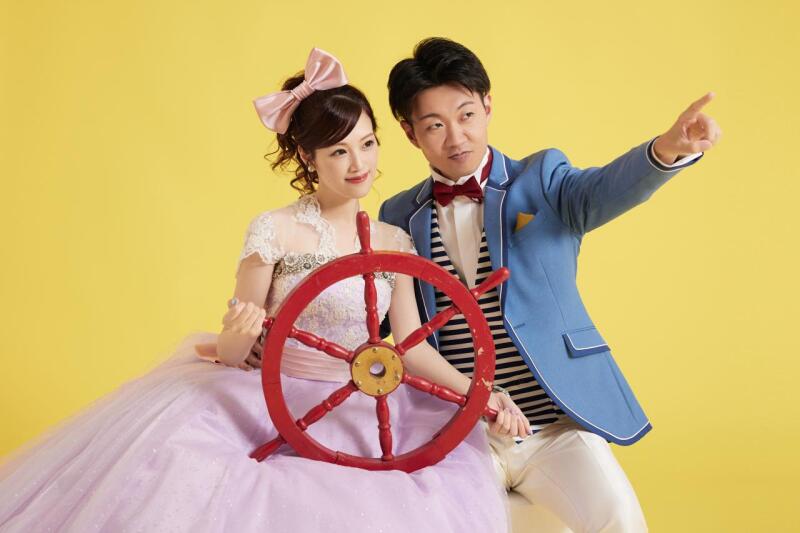 舵を持って撮影!