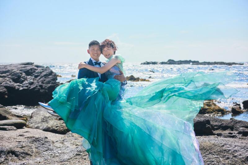 海辺でのお姫様ショットも♪