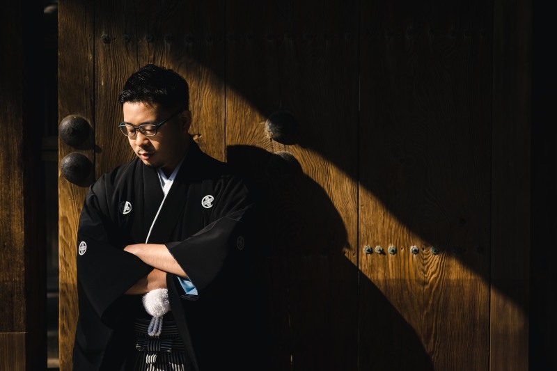 新郎さまソロカットもクールに。